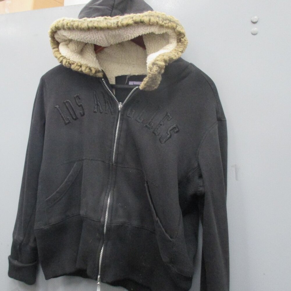 Karizma Men's Hoodie Jacket Size L Black Color Full Zipper 100% Cotton Jacket